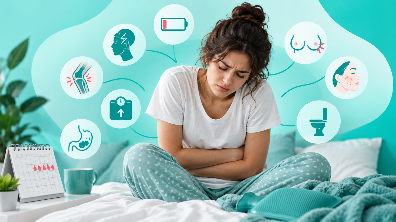 علائم و نشانههای جسمانی pms